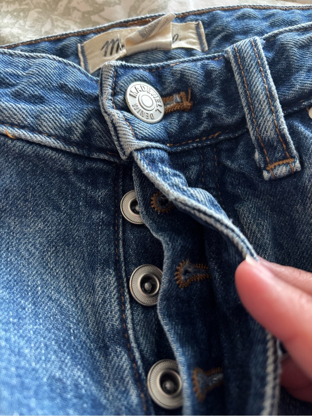 Madewell High-Rise Button-Fly Blue Denim Jeans